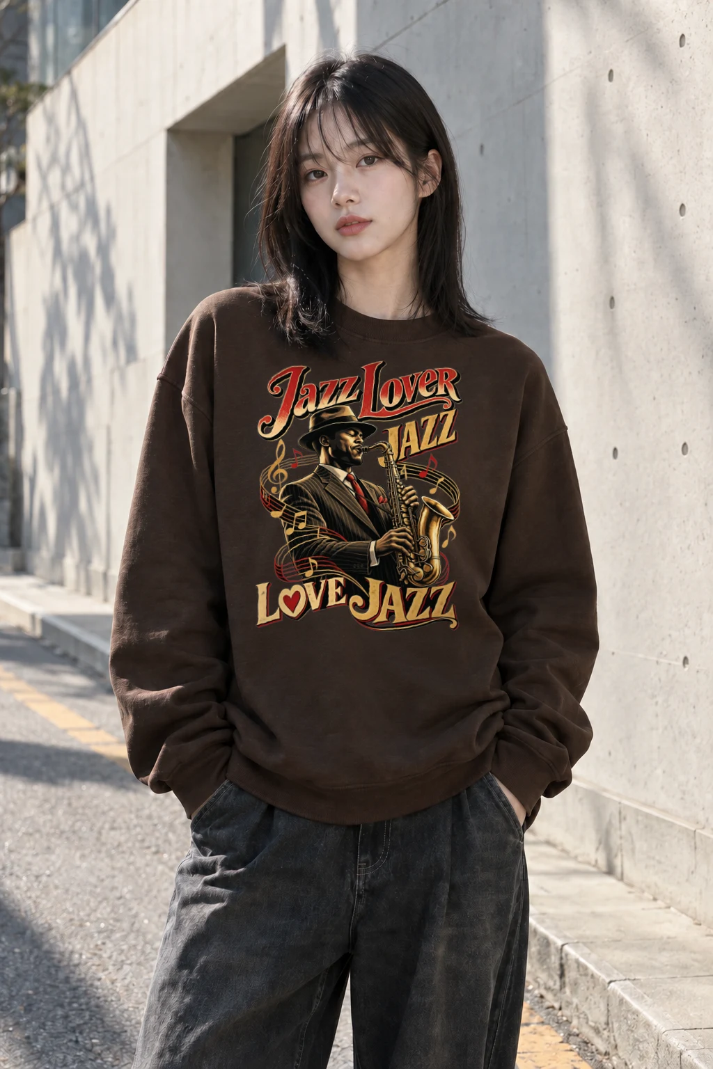 "Jazz Lover" Heavy Blend Unisex Crewneck Sweatshirt | Gildan 18000