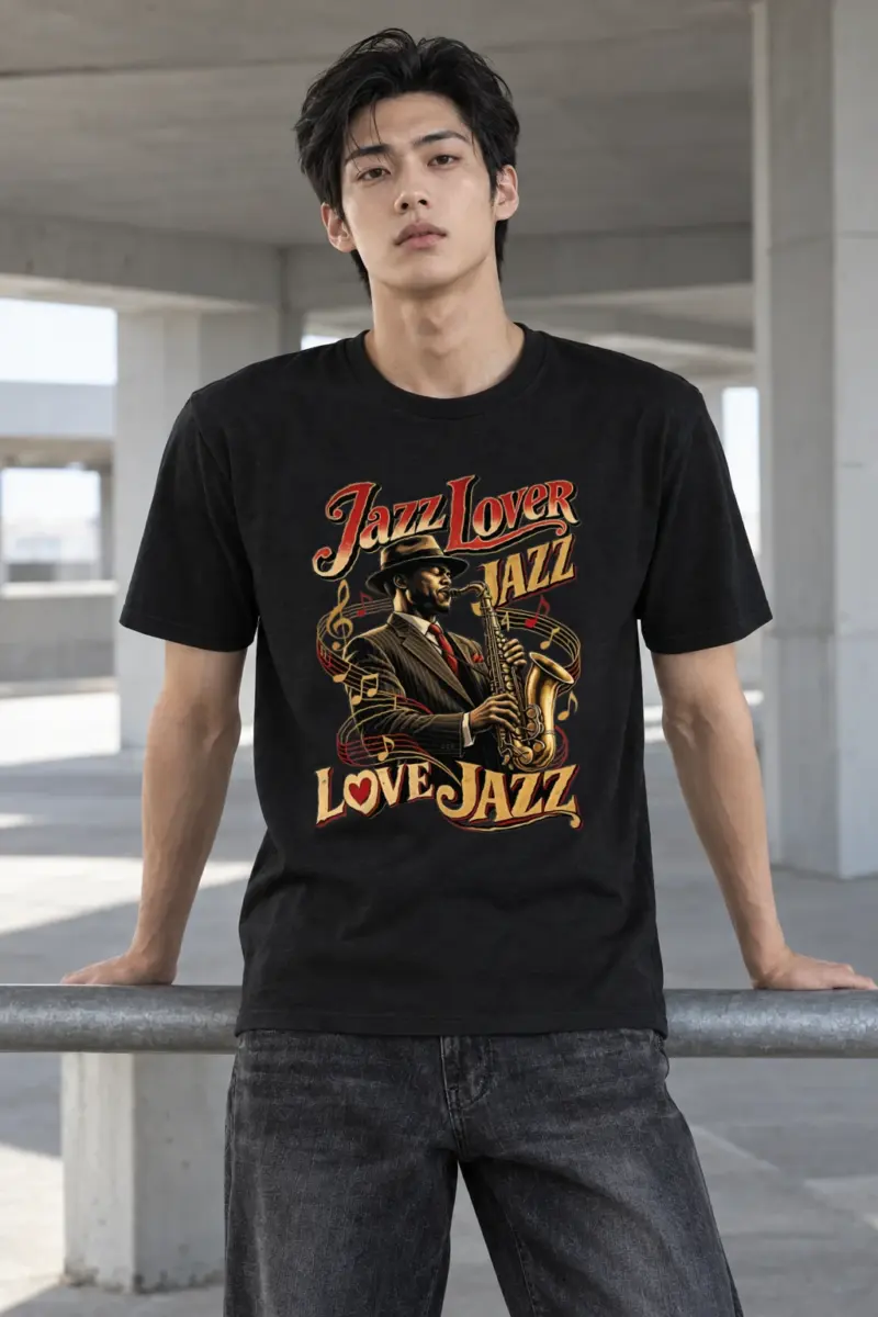 "Jazz Lover" Heavyweight Unisex Crewneck T-shirt