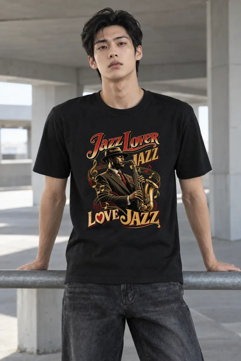 "Jazz Lover" Heavyweight Unisex Crewneck T-shirt
