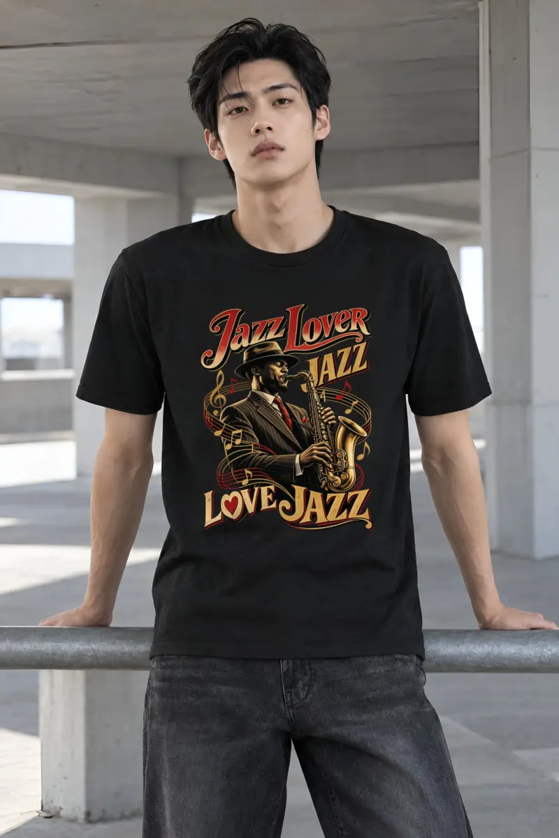 "Jazz Lover" Heavyweight Unisex Crewneck T-shirt