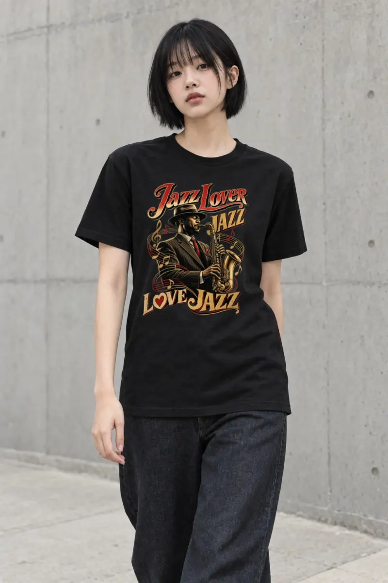 "Jazz Lover" Heavyweight Unisex Crewneck T-shirt | Gildan 5000