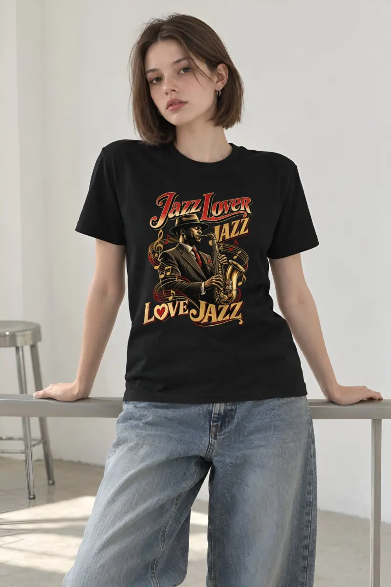 "Jazz Lover" Heavyweight Unisex Crewneck T-shirt