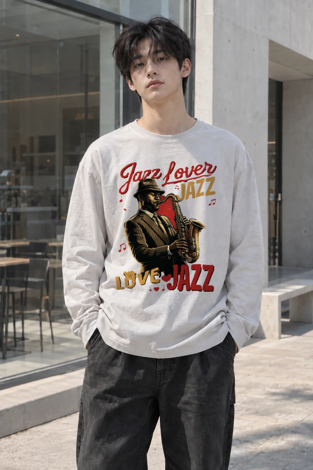"Jazz Lover" Unisex Longsleeve T-shirt | Gildan 2400