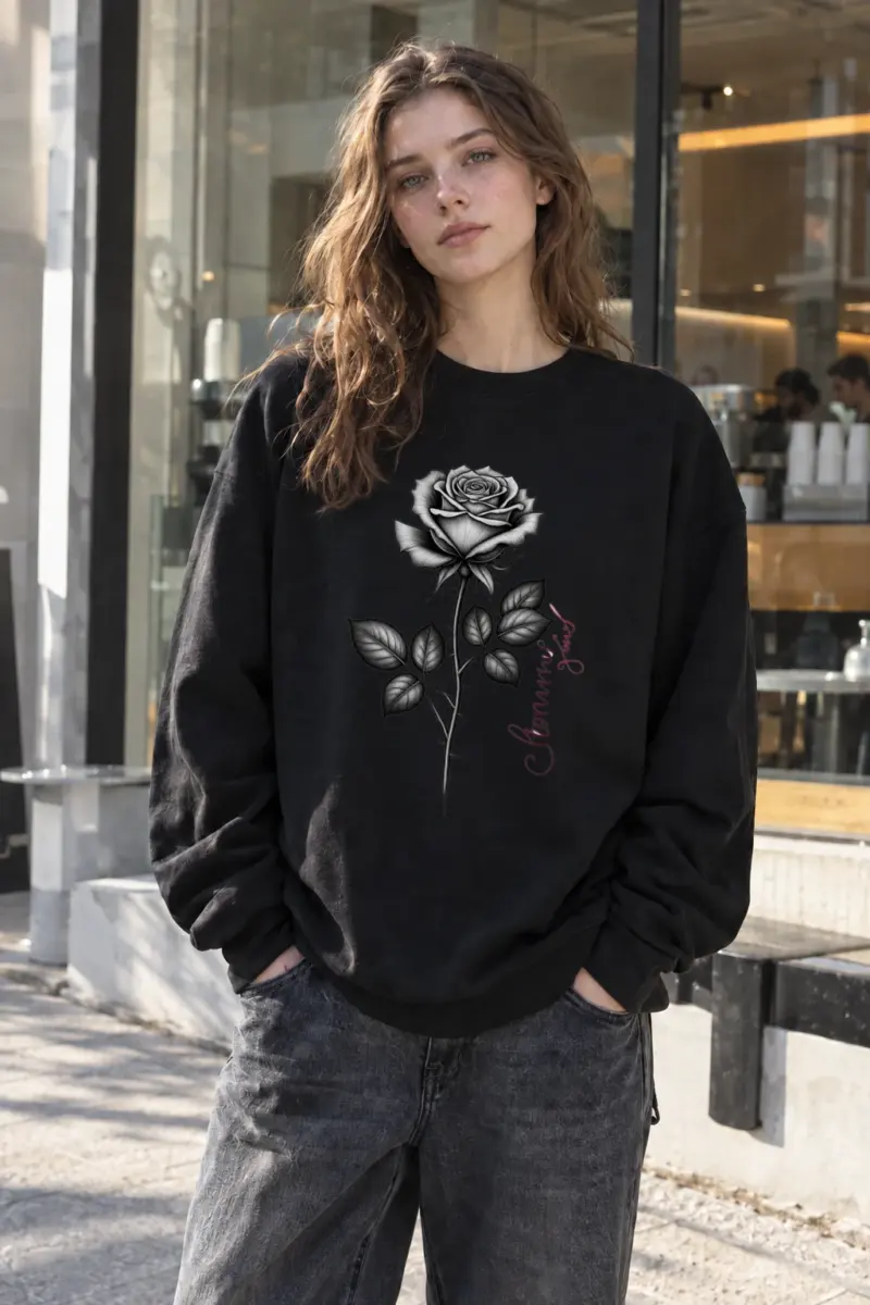 "Jeanne Rose" Heavy Blend Unisex Crewneck Sweatshirt | Gildan 18000