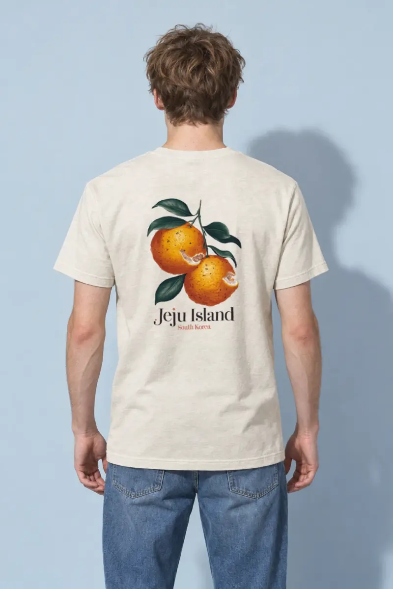 "Jeju Citrus Branch" Heavyweight Unisex Crewneck T-shirt