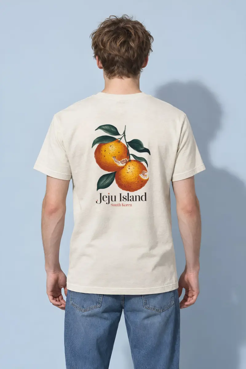 "Jeju Citrus Branch" Heavyweight Unisex Crewneck T-shirt