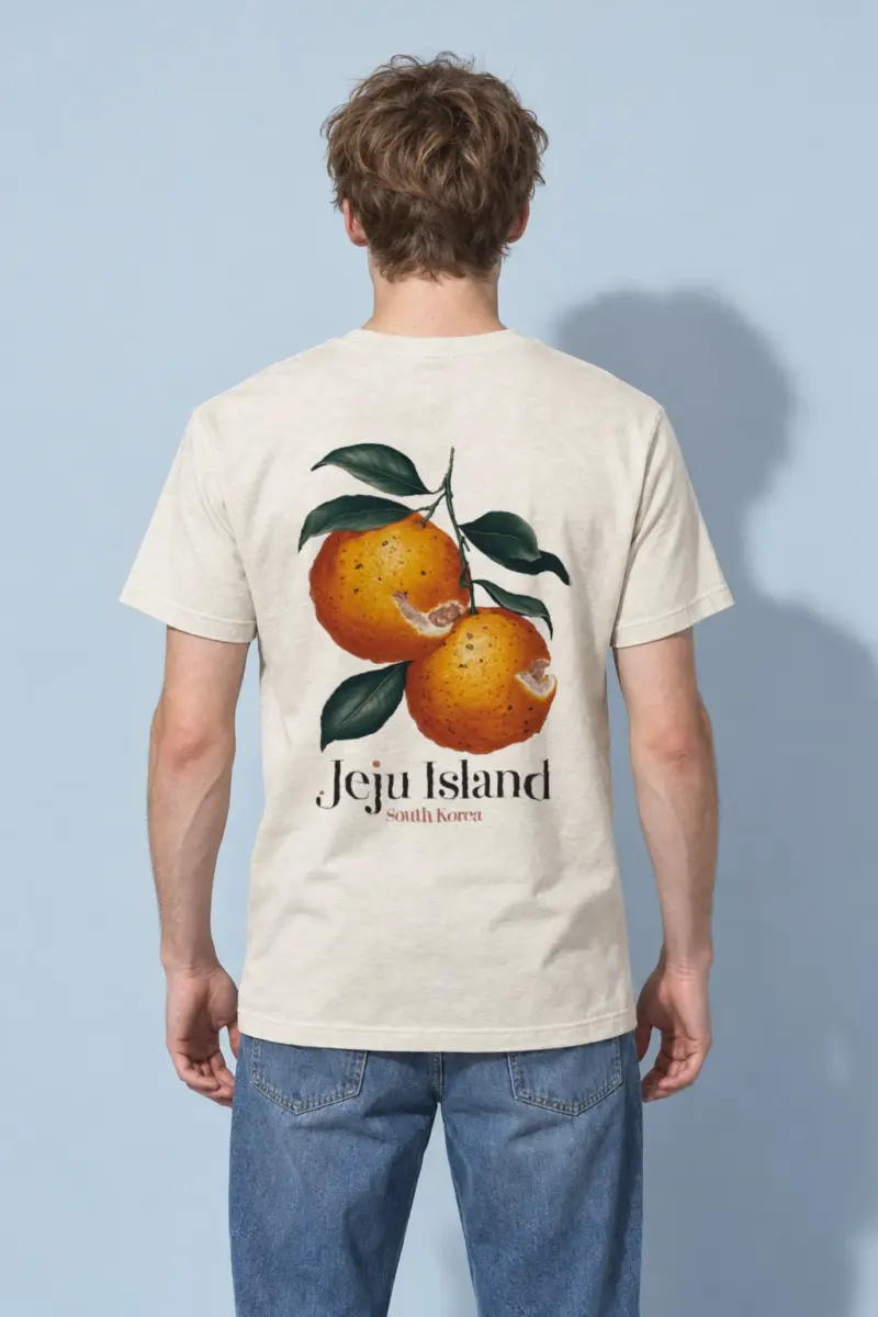 "Jeju Citrus Branch" Heavyweight Unisex Crewneck T-shirt
