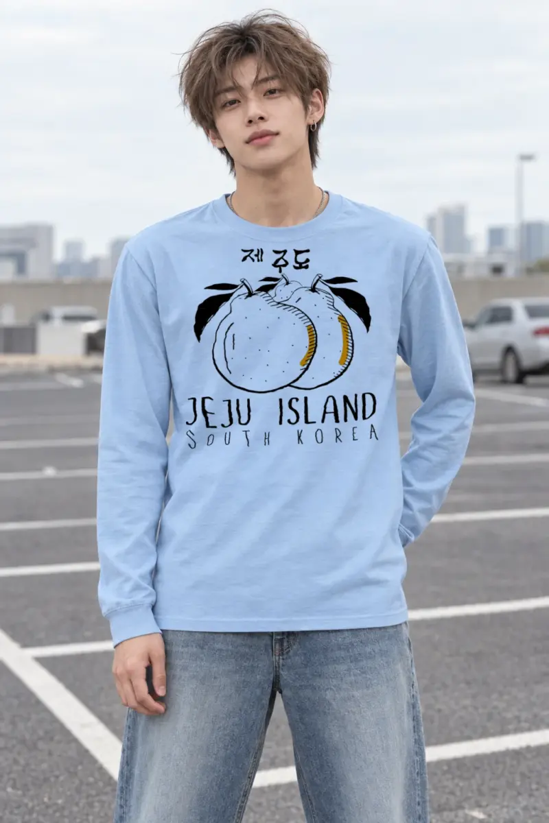 "Jeju Citrus Line Art" Unisex Longsleeve T-shirt