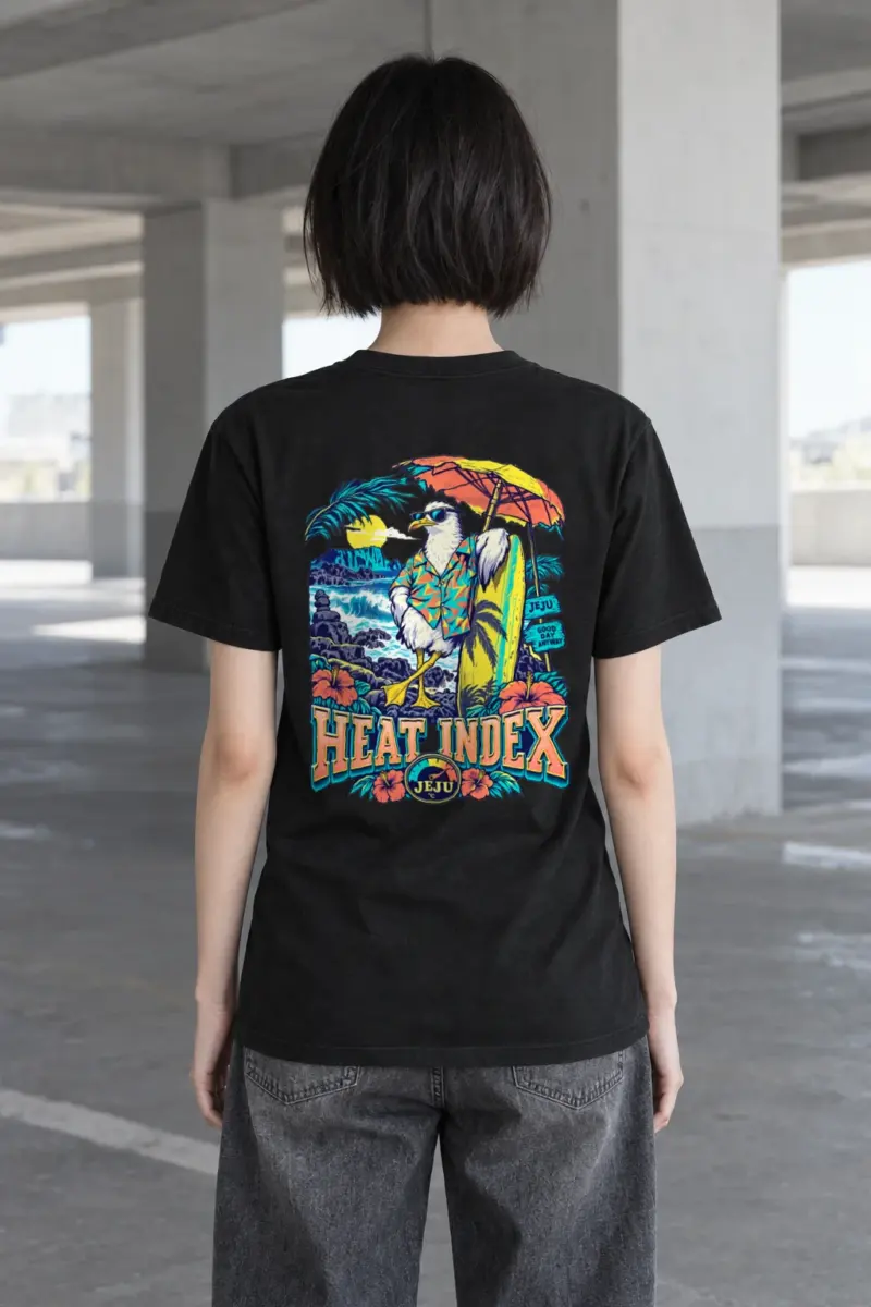 "Jeju Good Day" Heavyweight Unisex Crewneck T-shirt