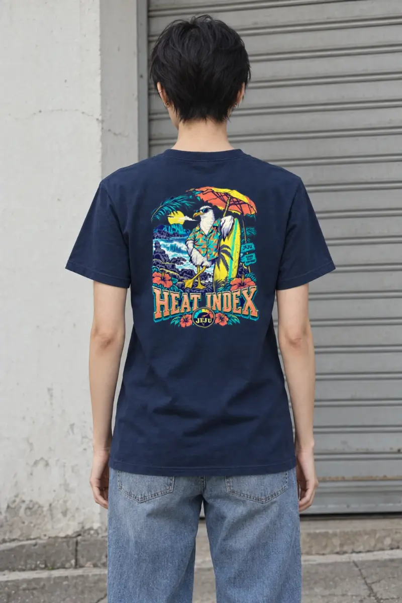 "Jeju Good Day" Heavyweight Unisex Crewneck T-shirt