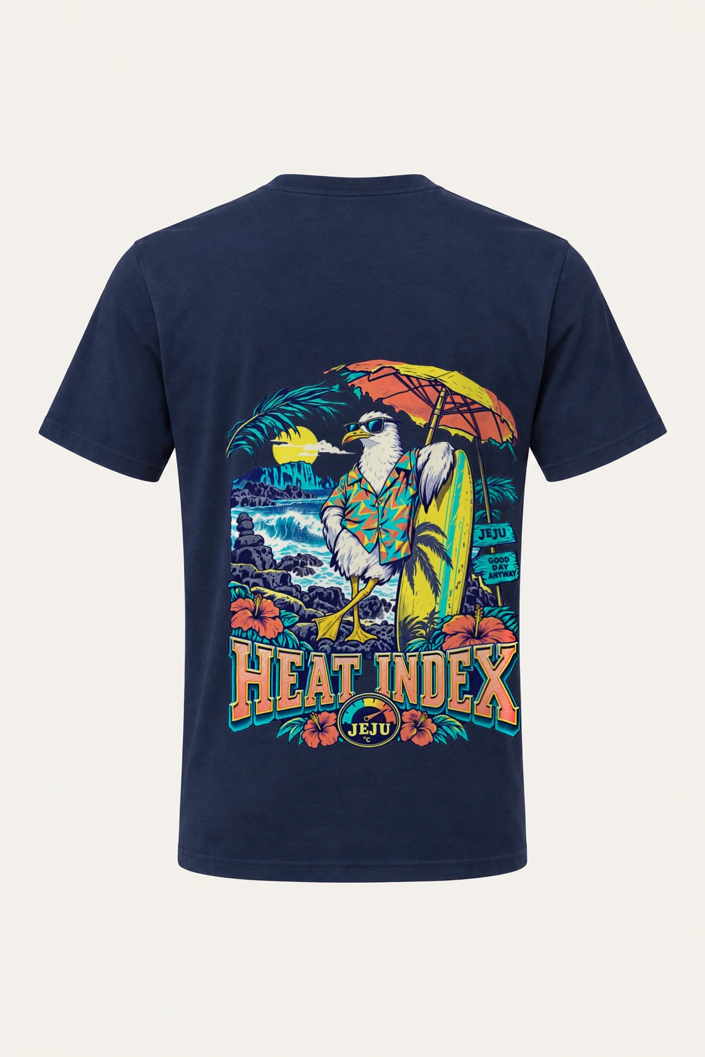 "Jeju Good Day" Heavyweight Unisex Crewneck T-shirt | Gildan 5000