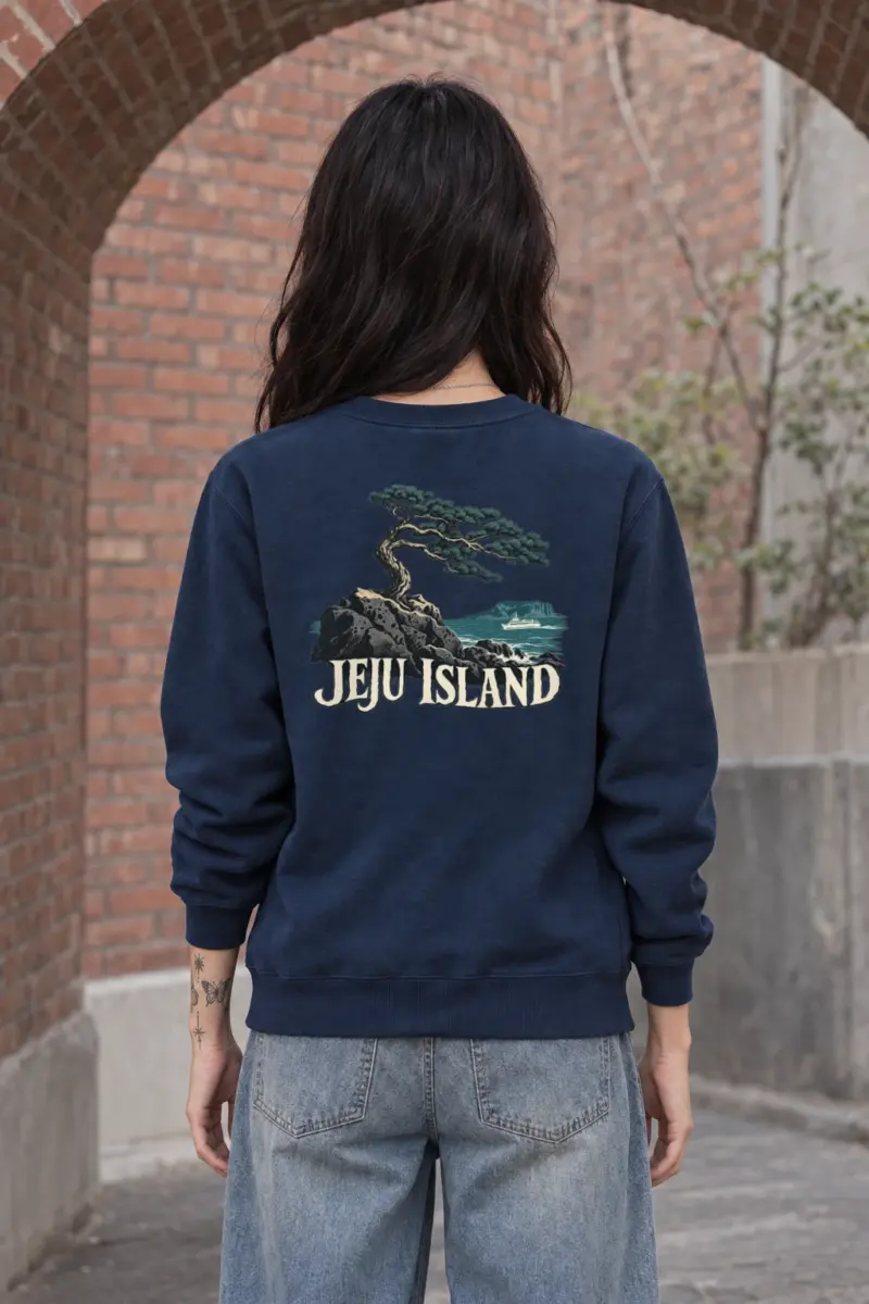"Jeju Island Basalt" Heavy Blend Unisex Crewneck Sweatshirt