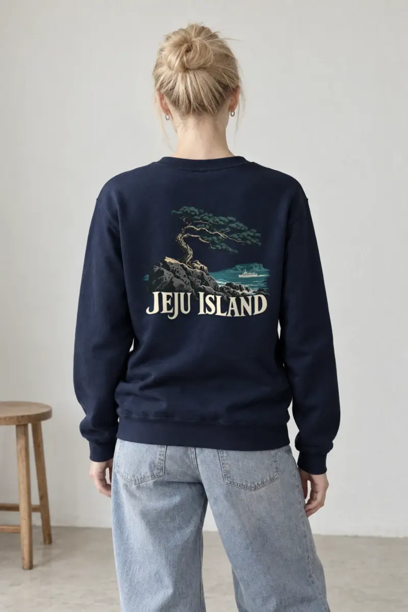 "Jeju Island Basalt" Heavy Blend Unisex Crewneck Sweatshirt