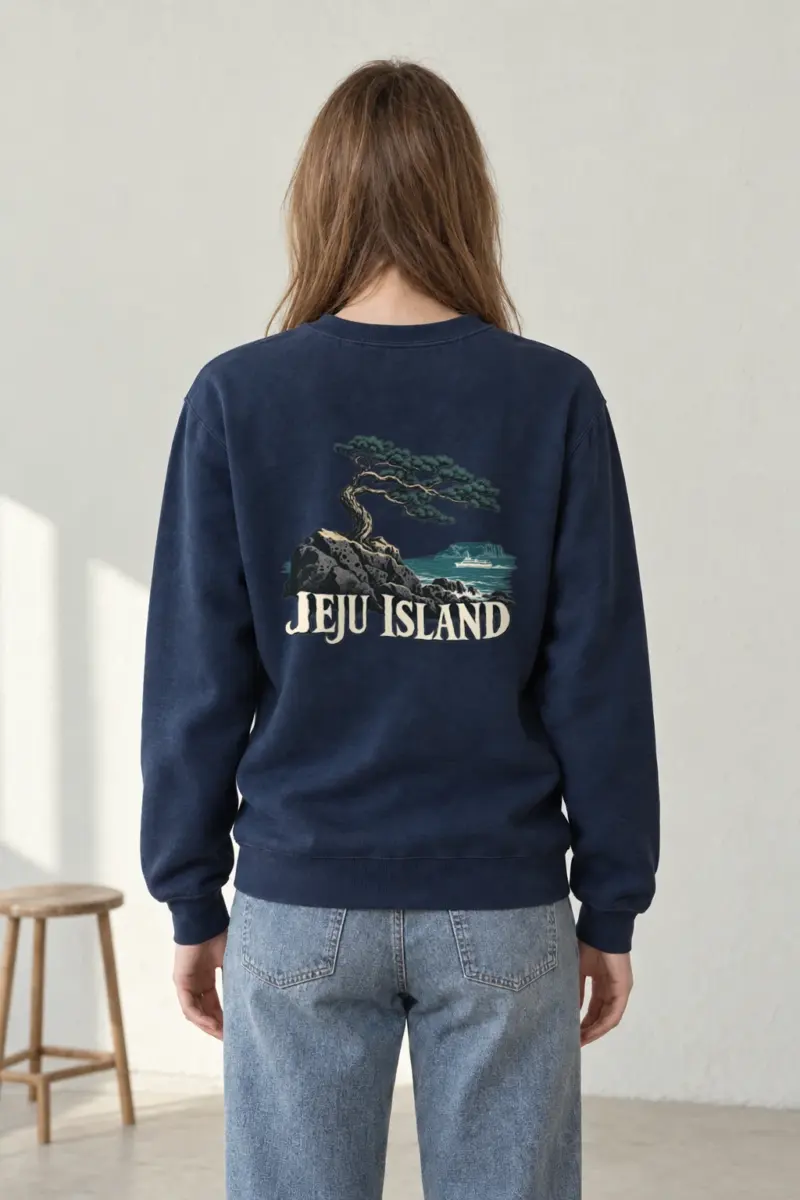 "Jeju Island Basalt" Heavy Blend Unisex Crewneck Sweatshirt