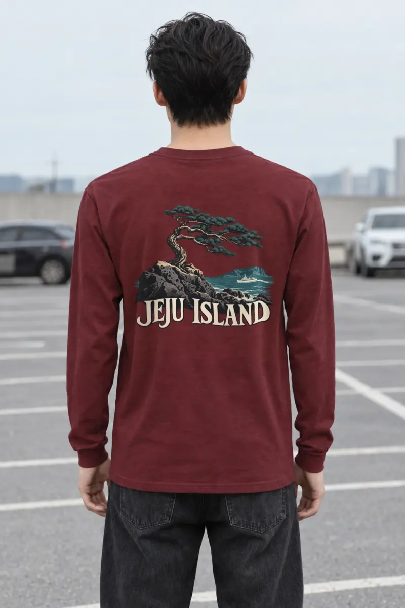 "Jeju Island Basalt Sea" Unisex Longsleeve T-shirt