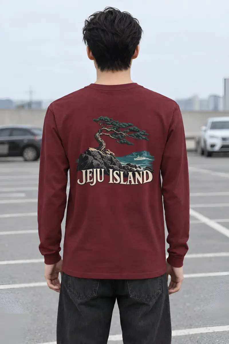 "Jeju Island Basalt Sea" Unisex Longsleeve T-shirt