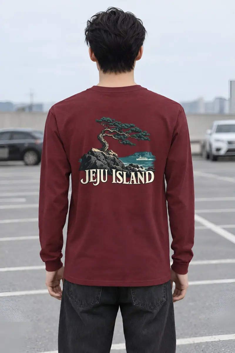 "Jeju Island Basalt Sea" Unisex Longsleeve T-shirt