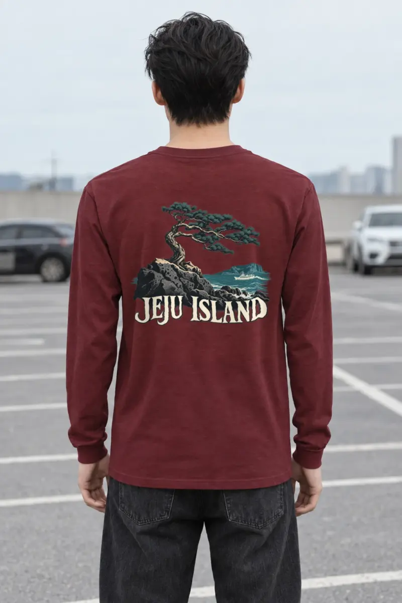 "Jeju Island Basalt Sea" Unisex Longsleeve T-shirt