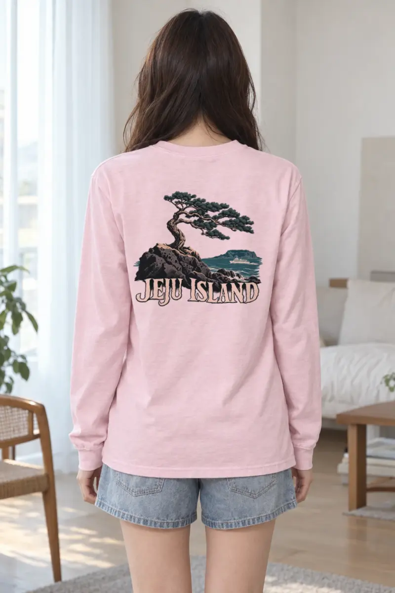 "Jeju Island Basalt Sea" Unisex Longsleeve T-shirt | Gildan 2400
