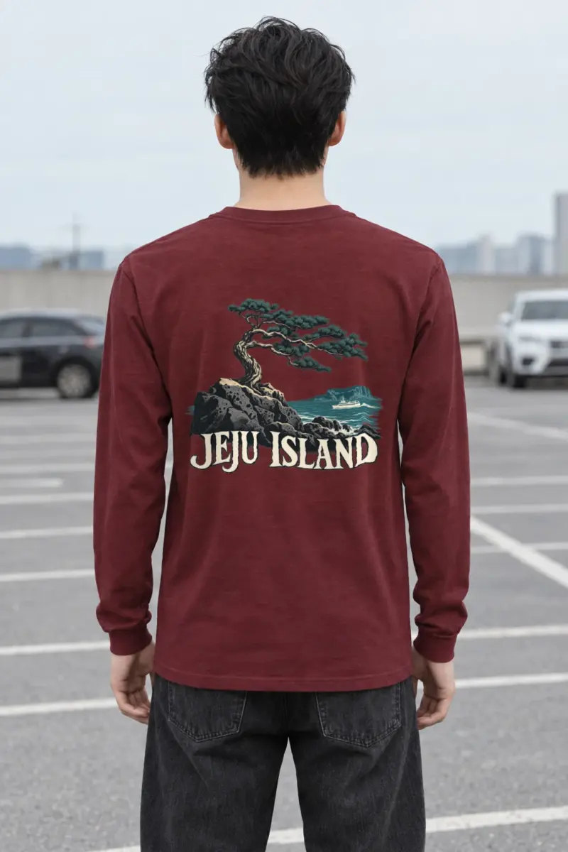 "Jeju Island Basalt Sea" Unisex Longsleeve T-shirt