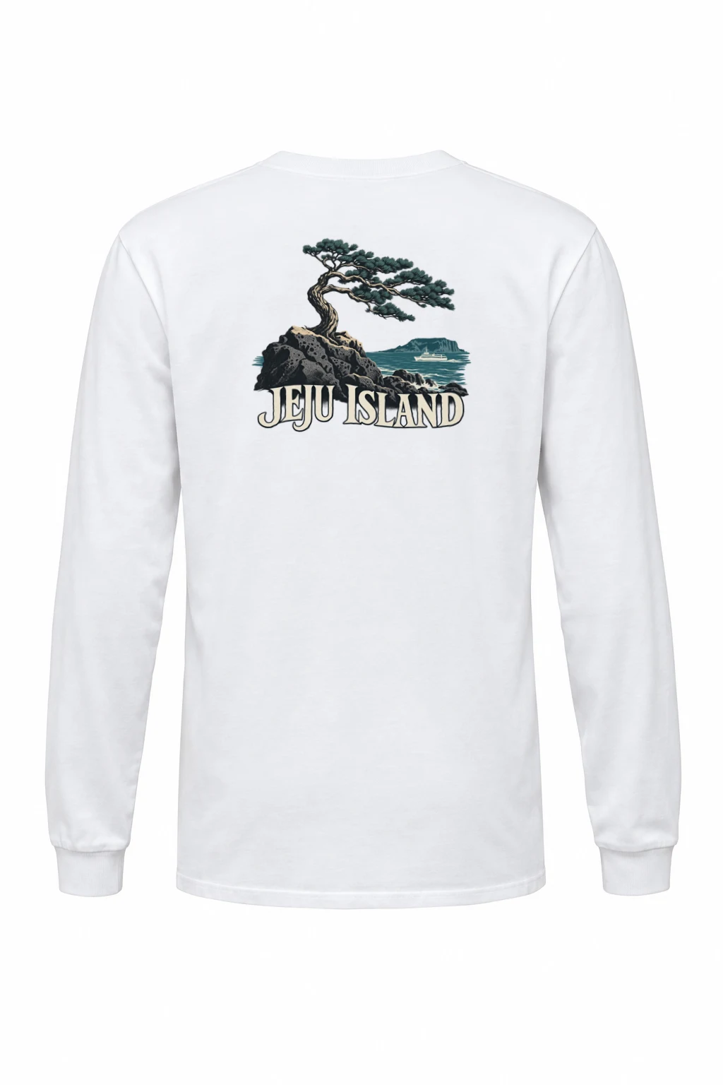 "Jeju Island Basalt Sea" Unisex Longsleeve T-shirt | Gildan 2400