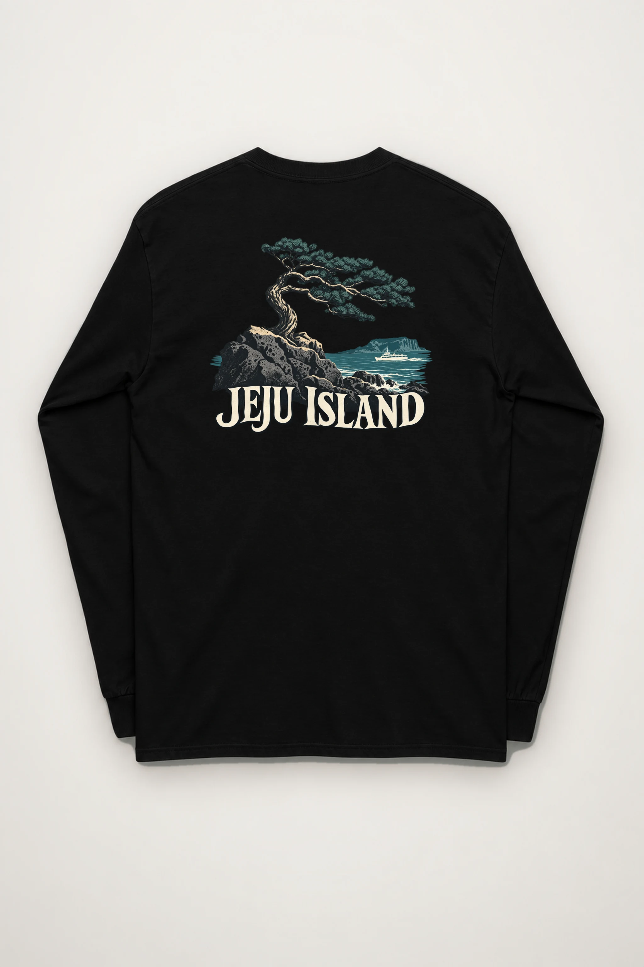 "Jeju Island Basalt Sea" Unisex Longsleeve T-shirt