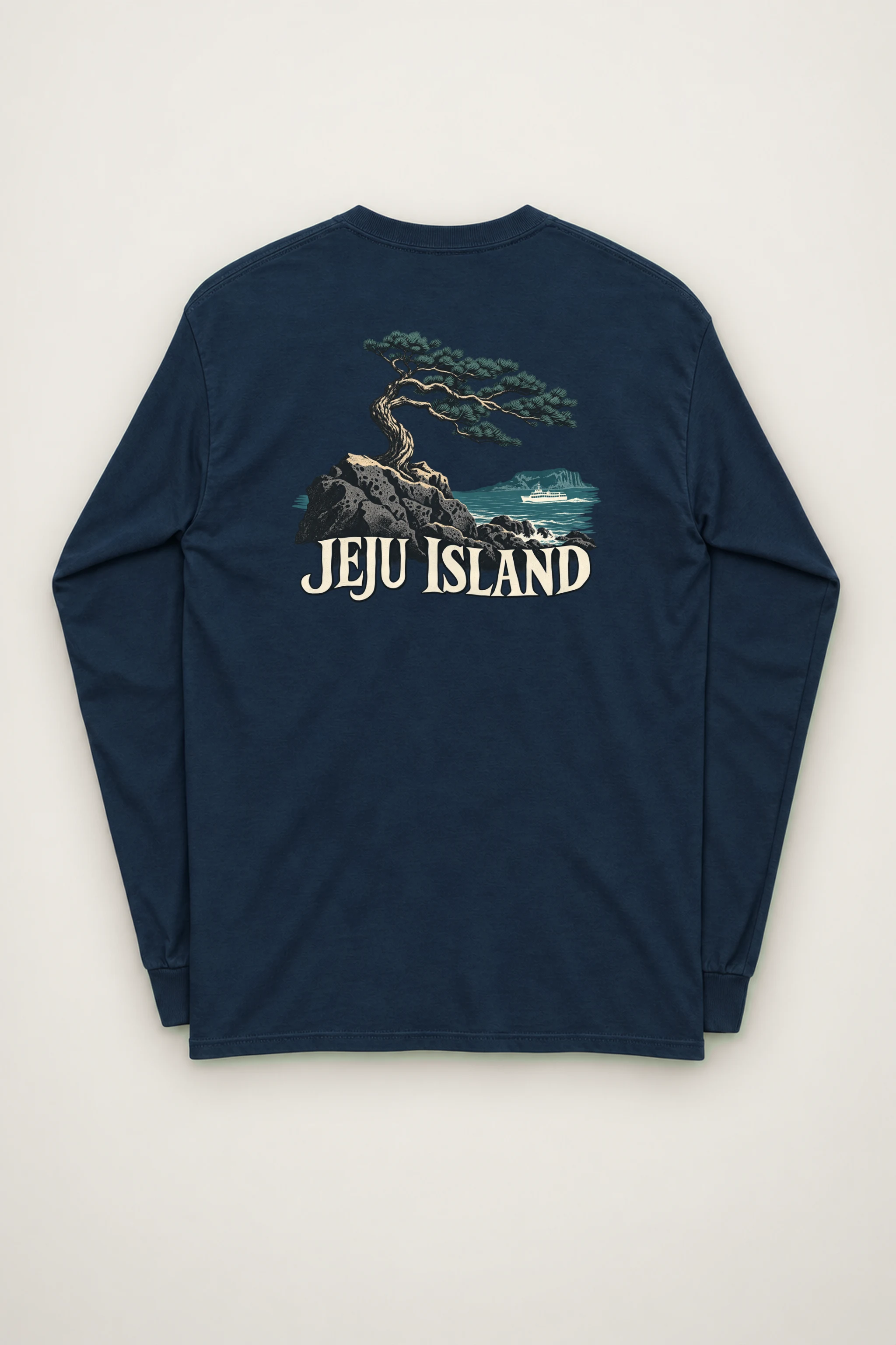 "Jeju Island Basalt Sea" Unisex Longsleeve T-shirt