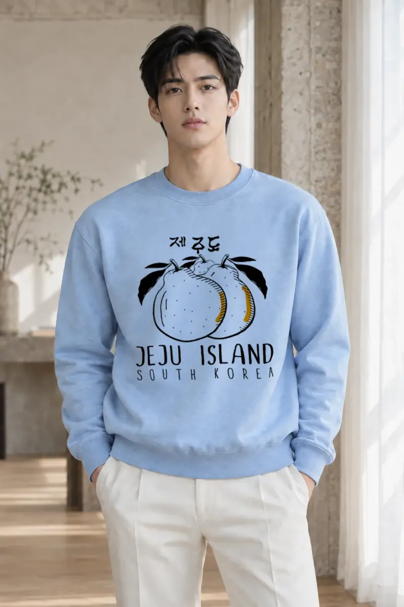 "Jeju Island Citrus" Heavy Blend Unisex Crewneck Sweatshirt | Gildan 18000