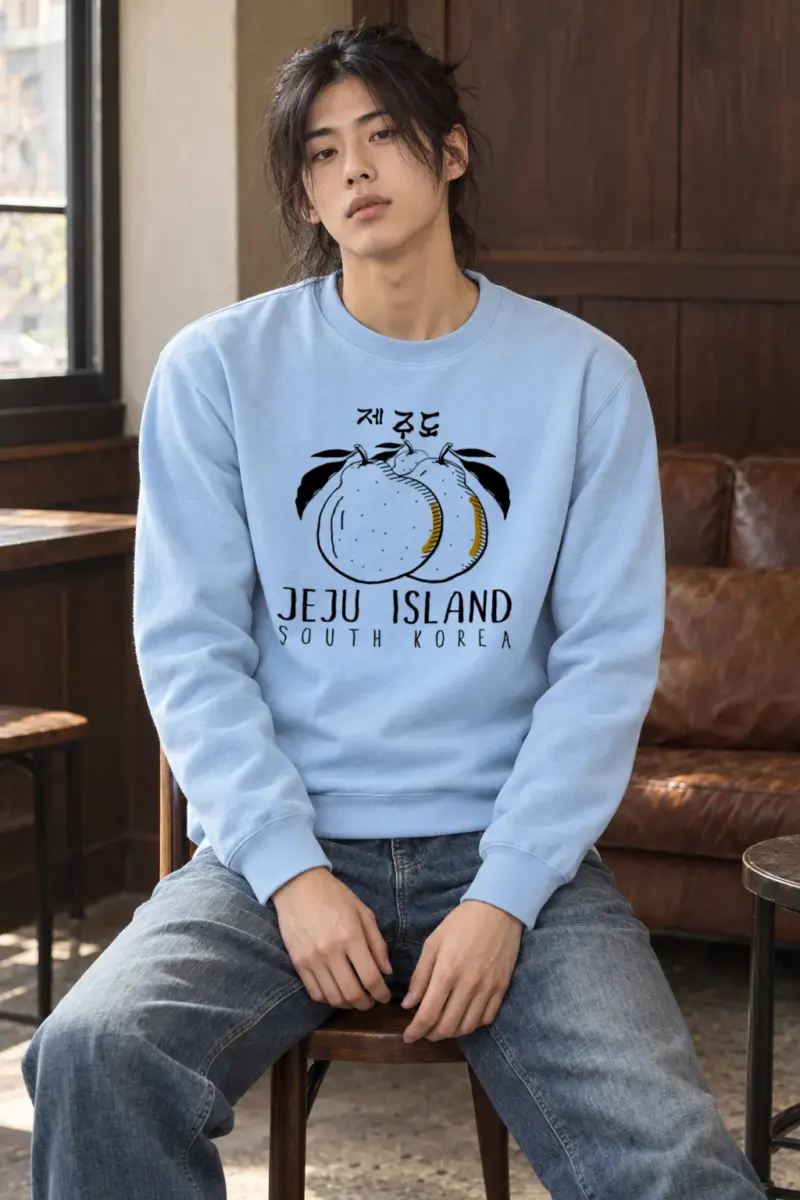 "Jeju Island Citrus" Heavy Blend Unisex Crewneck Sweatshirt | Gildan 18000