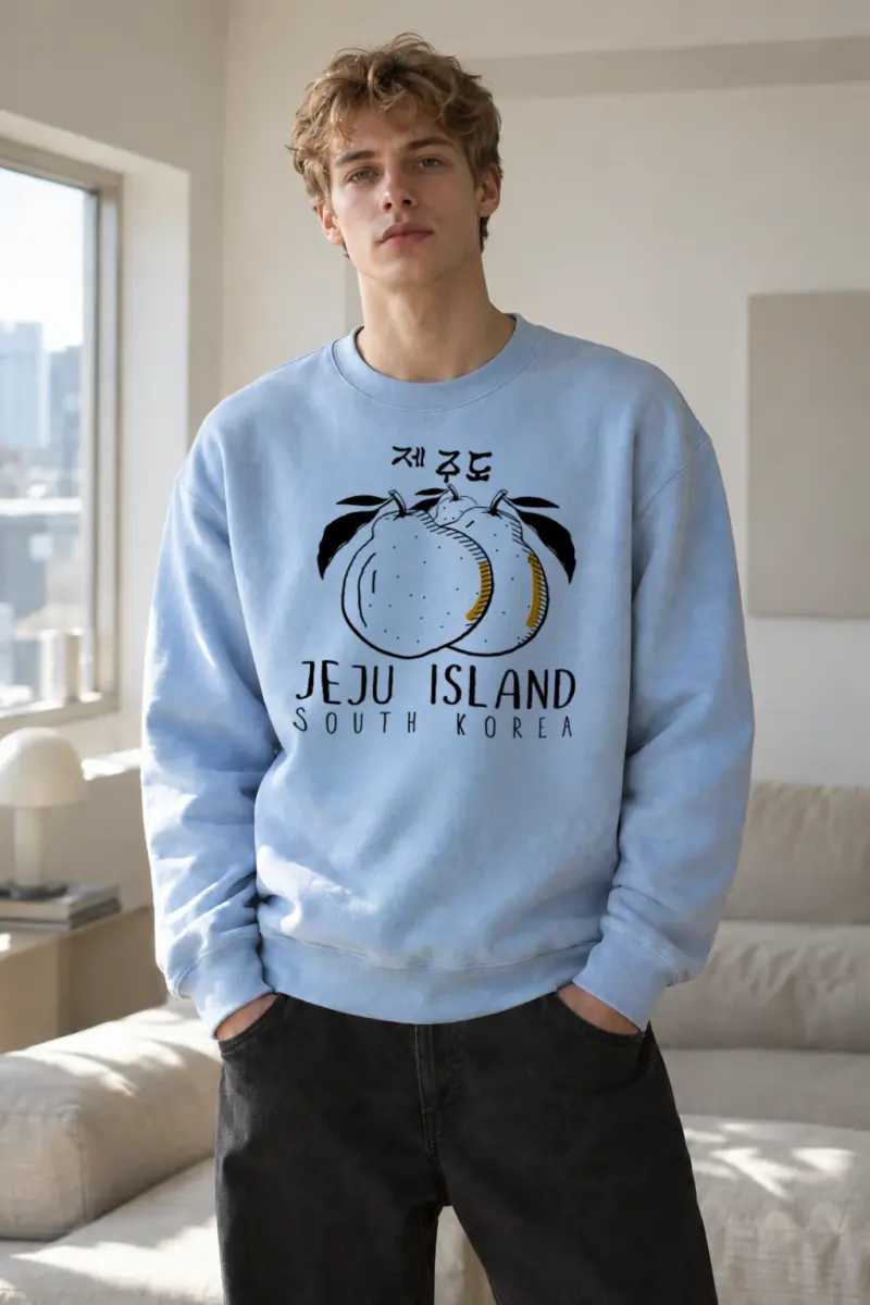 "Jeju Island Citrus" Heavy Blend Unisex Crewneck Sweatshirt | Gildan 18000