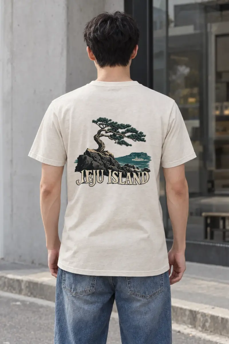"Jeju Island" Heavyweight Unisex Crewneck T-shirt | Gildan 5000