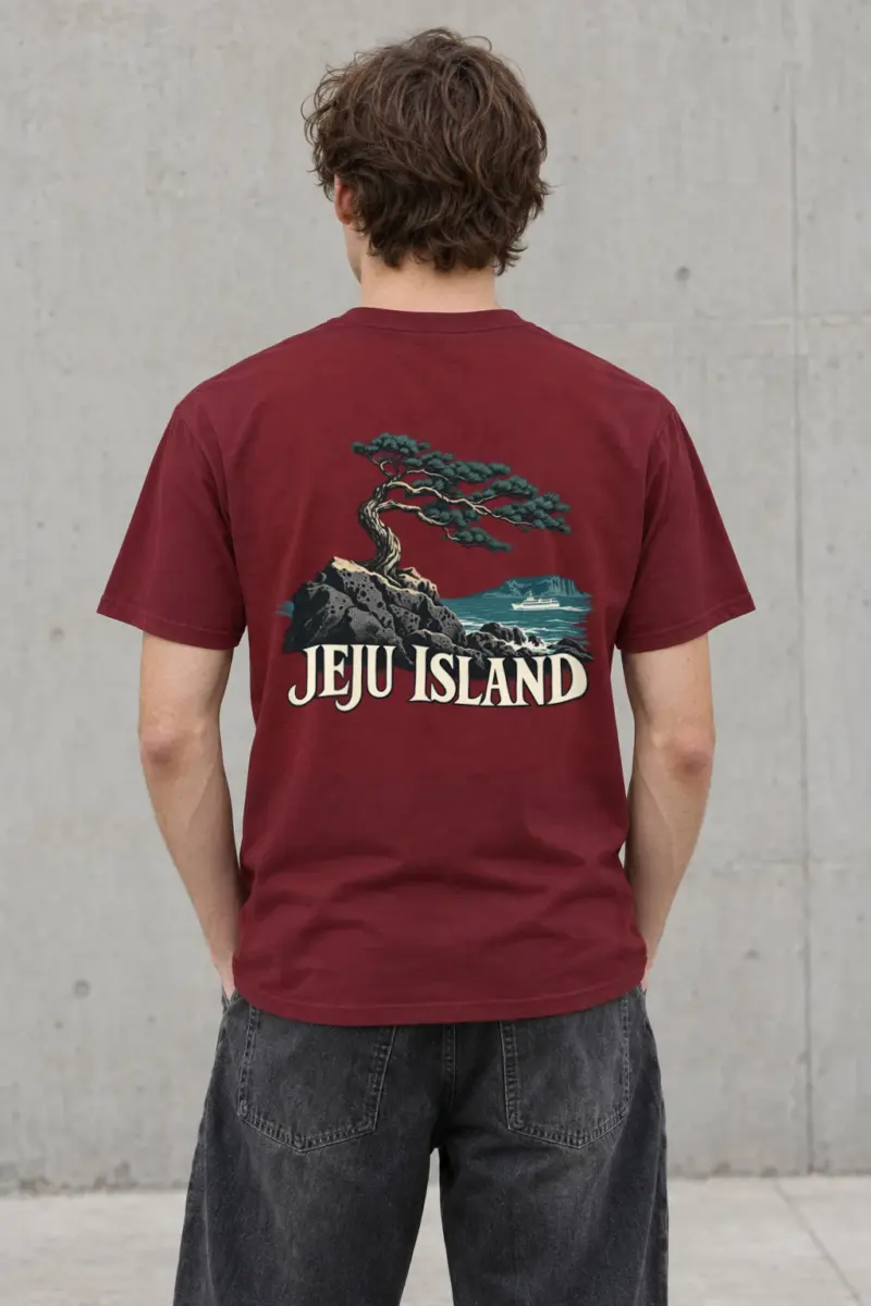 "Jeju Island" Heavyweight Unisex Crewneck T-shirt