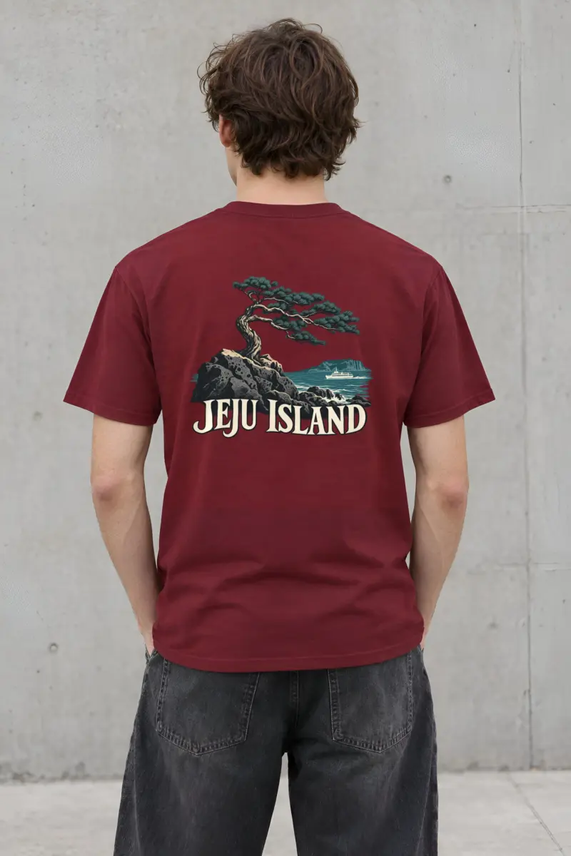 "Jeju Island" Heavyweight Unisex Crewneck T-shirt