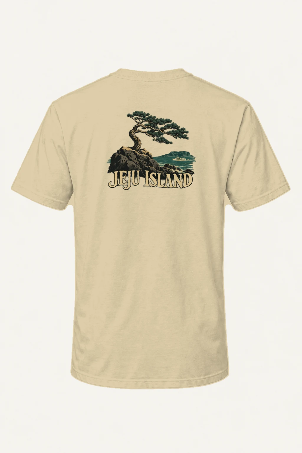 "Jeju Island" Heavyweight Unisex Crewneck T-shirt | Gildan 5000