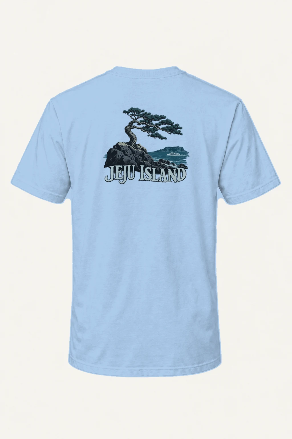 "Jeju Island" Heavyweight Unisex Crewneck T-shirt | Gildan 5000