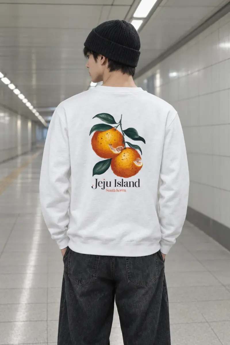 "Jeju Island Oranges" Heavy Blend Unisex Crewneck Sweatshirt