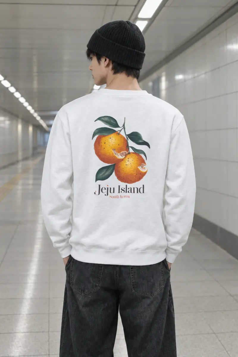 "Jeju Island Oranges" Heavy Blend Unisex Crewneck Sweatshirt