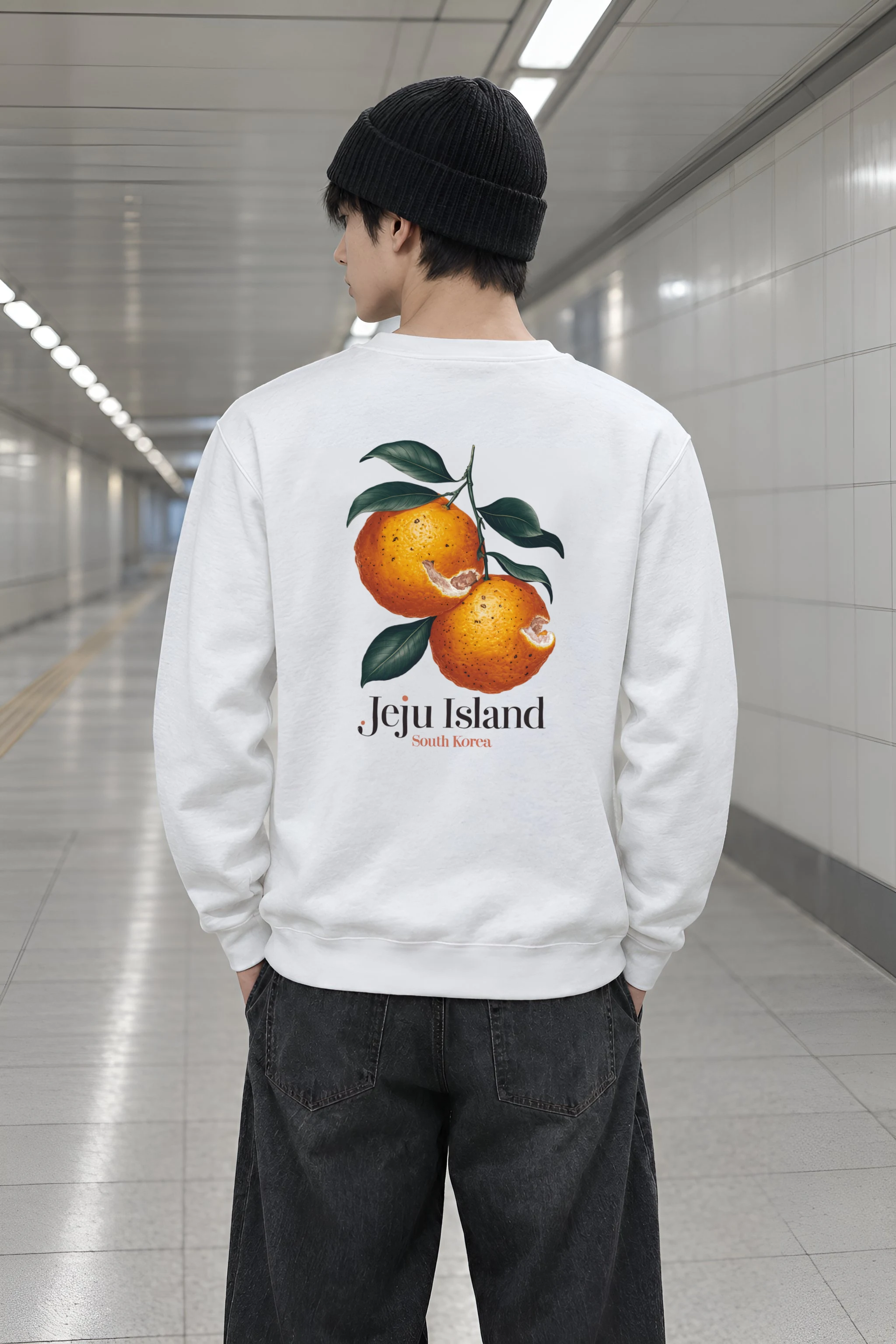 "Jeju Island Oranges" Heavy Blend Unisex Crewneck Sweatshirt