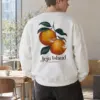 "Jeju Island Oranges" Heavy Blend Unisex Crewneck Sweatshirt | Gildan 18000