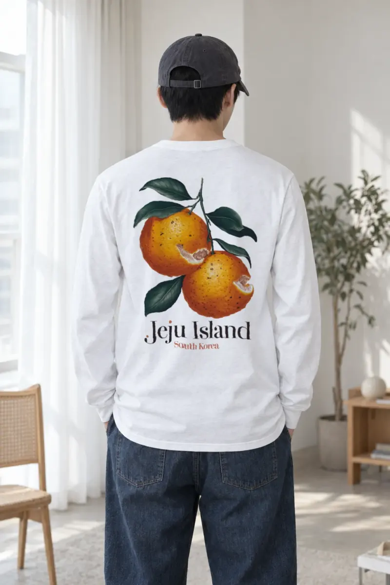 "Jeju Island Oranges" Unisex Longsleeve T-shirt | Gildan 2400