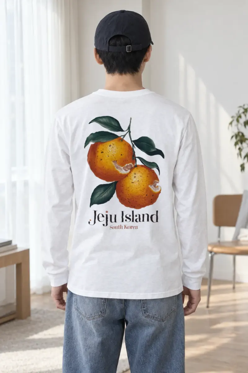 "Jeju Island Oranges" Unisex Longsleeve T-shirt