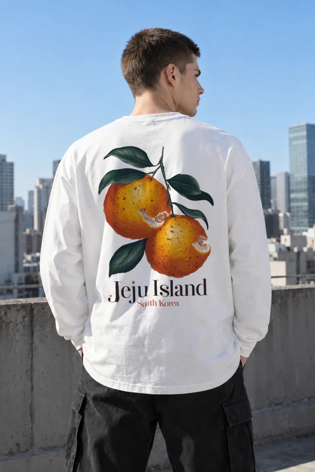 "Jeju Island Oranges" Unisex Longsleeve T-shirt | Gildan 2400
