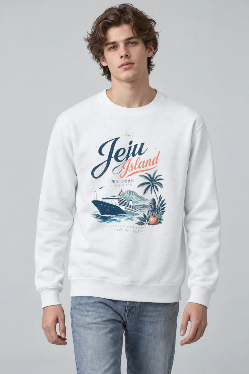 "Jeju Island Paradise" Heavy Blend Unisex Crewneck Sweatshirt