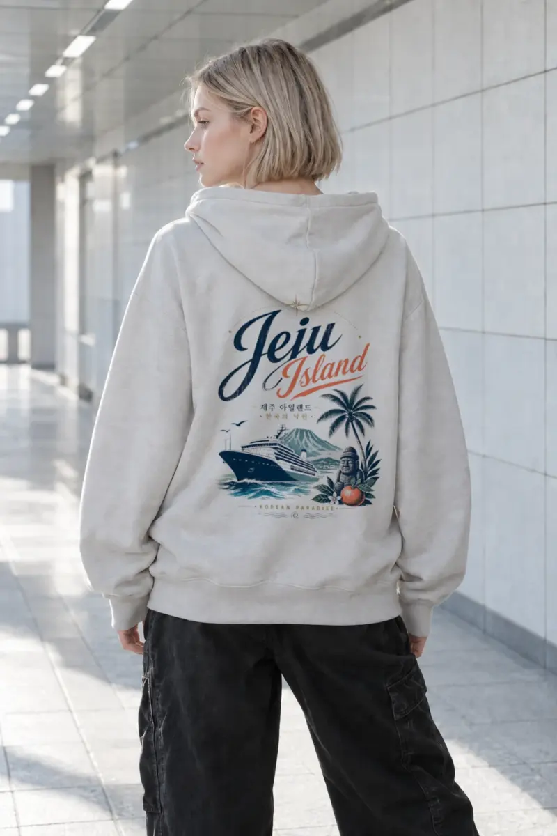 “Jeju Island Paradise” Heavy Blend Unisex Pullover Hoodie | Gildan 18500