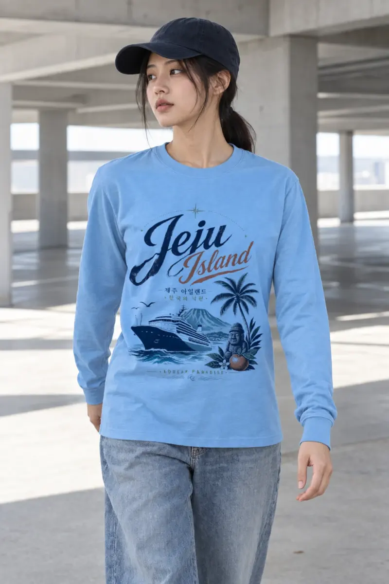 "Jeju Island Paradise" Unisex Longsleeve T-shirt