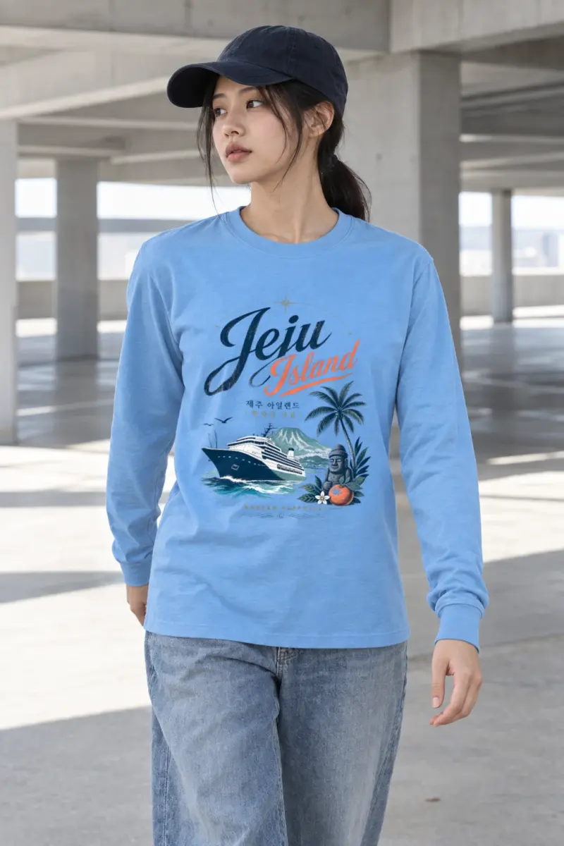 "Jeju Island Paradise" Unisex Longsleeve T-shirt