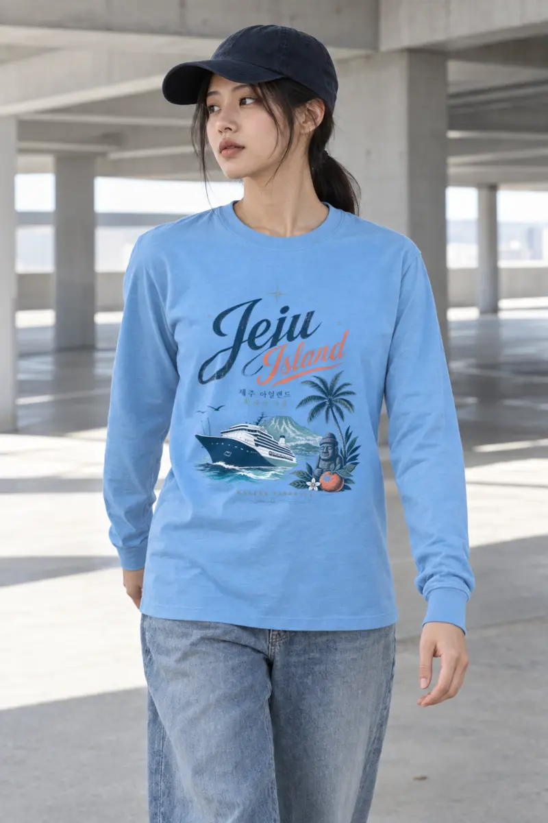 "Jeju Island Paradise" Unisex Longsleeve T-shirt