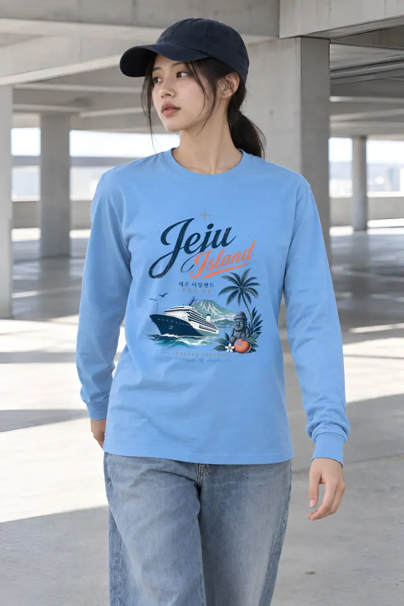 "Jeju Island Paradise" Unisex Longsleeve T-shirt