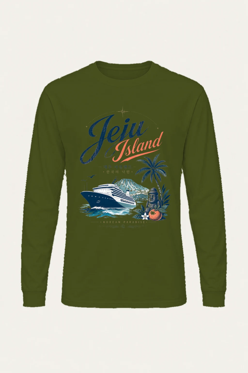 "Jeju Island Paradise" Unisex Longsleeve T-shirt | Gildan 2400