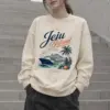 "Jeju Island Paradise" Unisex Sponge Fleece Crewneck Sweatshirt | Bella + Canvas 3901